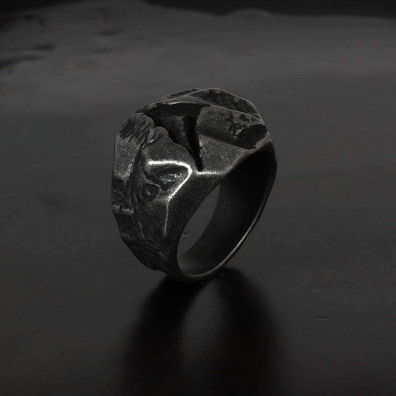 Cracked Fossil Ring