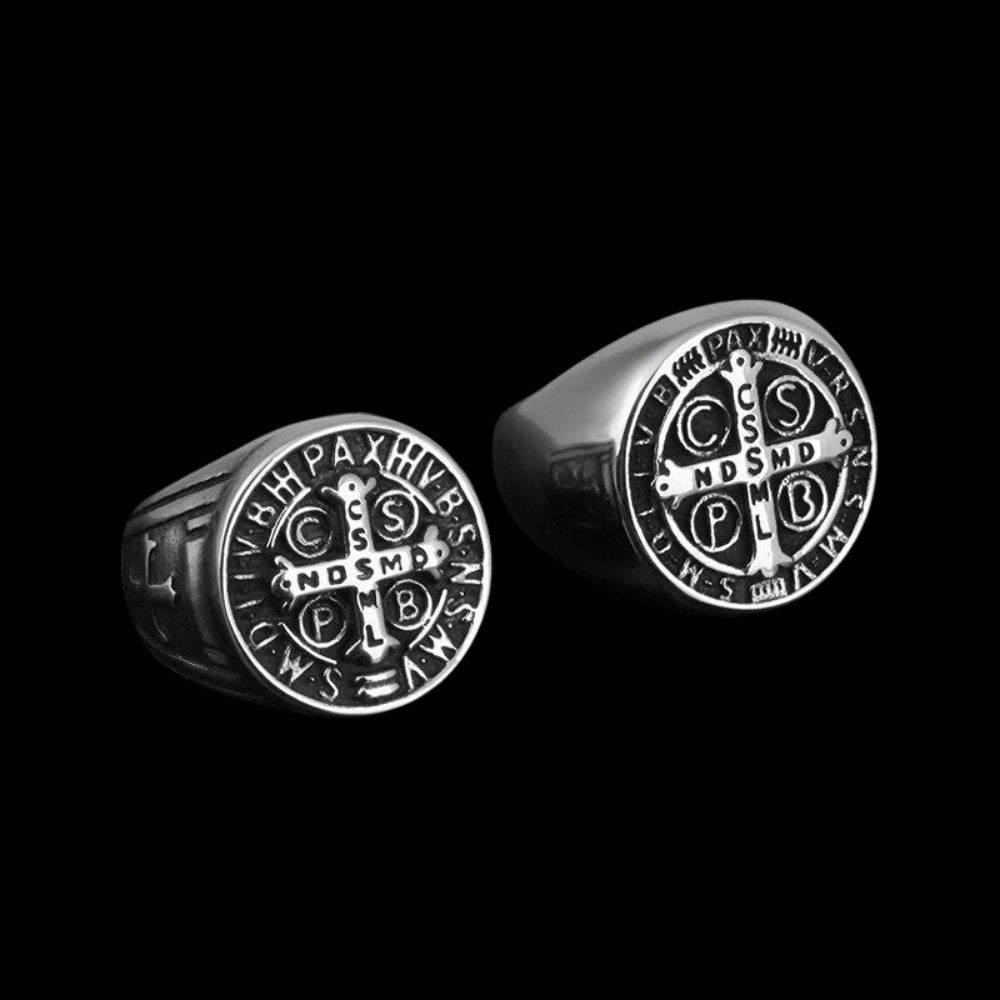 Cross of the Holy Father Benedict Ring - Chrome Cult