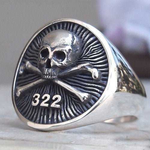 Crossbones 322 Skull Ring | Stainless Steel Gothic Jewelry