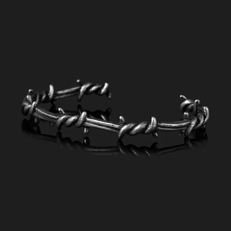 Crown Of Barbed Wire Ring - Chrome Cult