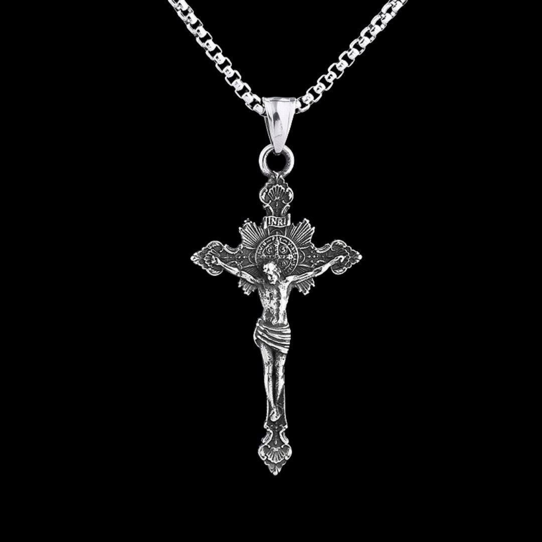 Crucifix Pendant - Chrome Cult