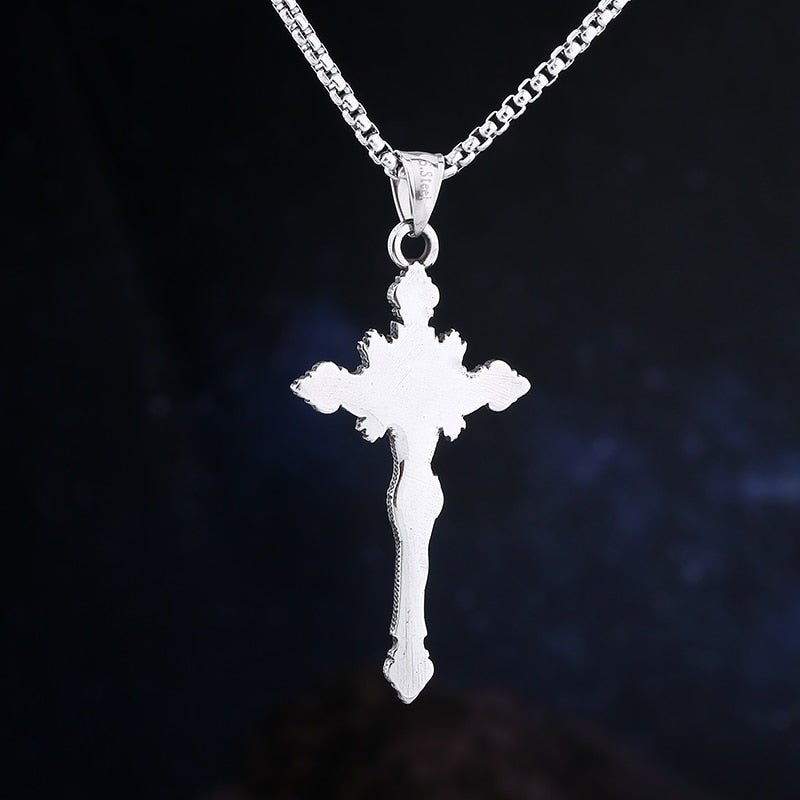 Crucifix Pendant - Chrome Cult