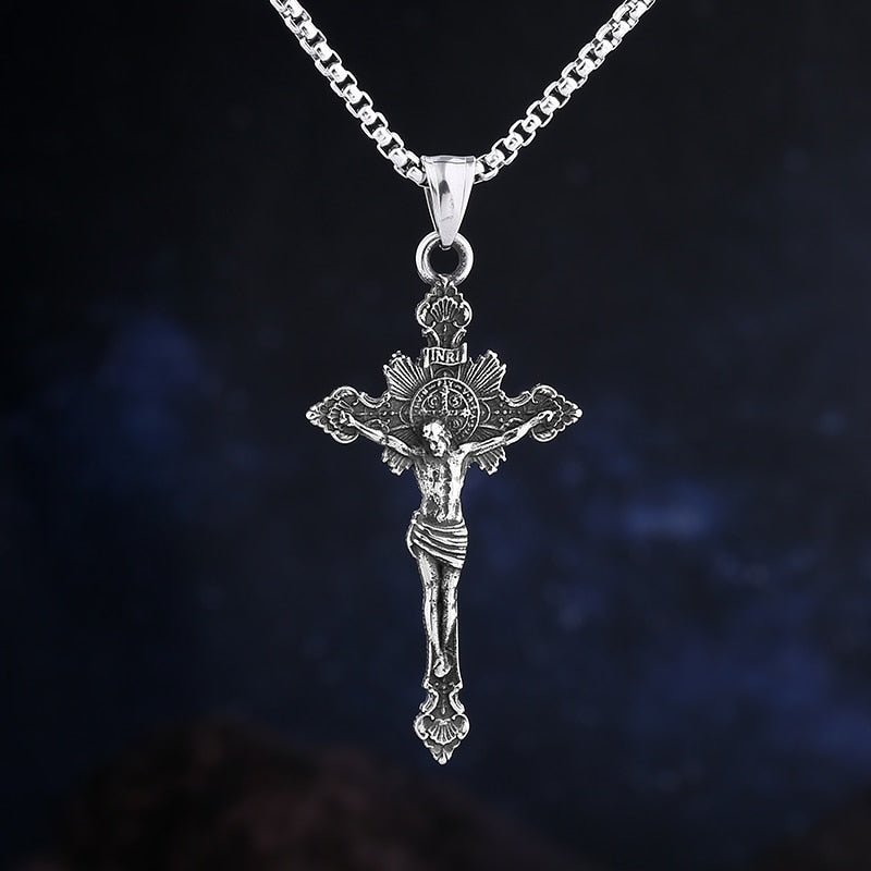 Crucifix Pendant - Chrome Cult