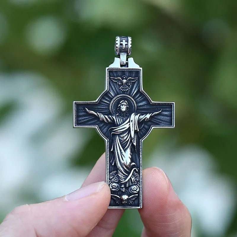 Crucifixion Of Jesus Christ Cross Pendant - Chrome Cult