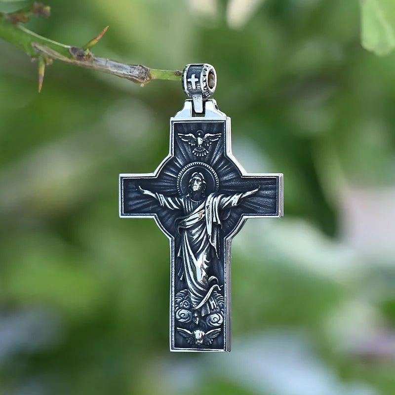 Crucifixion Of Jesus Christ Cross Pendant - Chrome Cult
