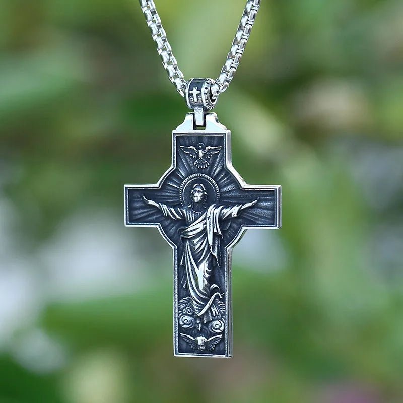 Crucifixion Of Jesus Christ Cross Pendant - Chrome Cult