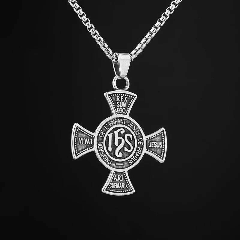 Crusade Of The Infant Jesus Of Prague Pendant - Chrome Cult