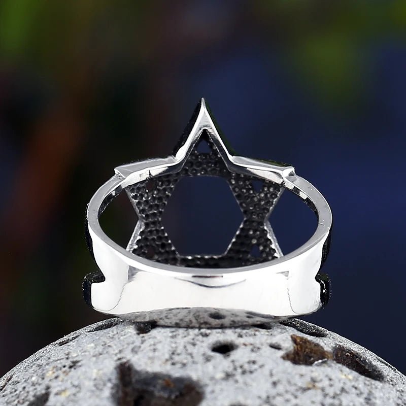 Damask Star Of David Ring - Chrome Cult