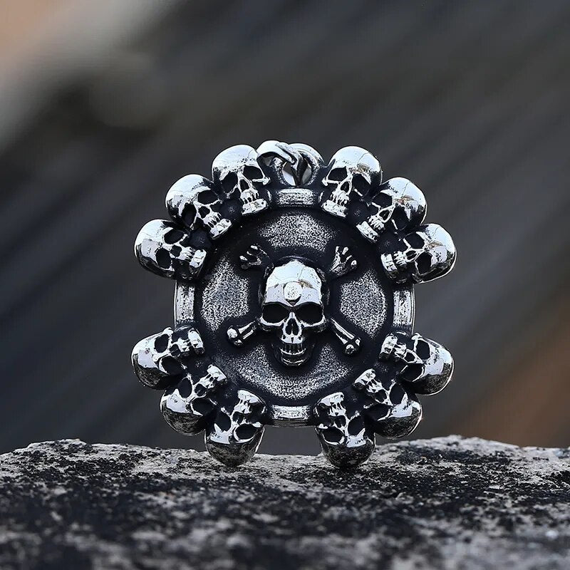 Dead Men Tell No Tales Skull Pendant - Chrome Cult