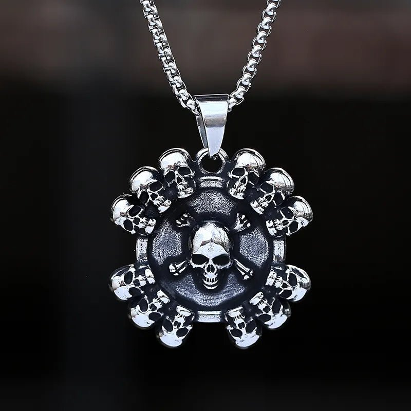 Dead Men Tell No Tales Skull Pendant - Chrome Cult