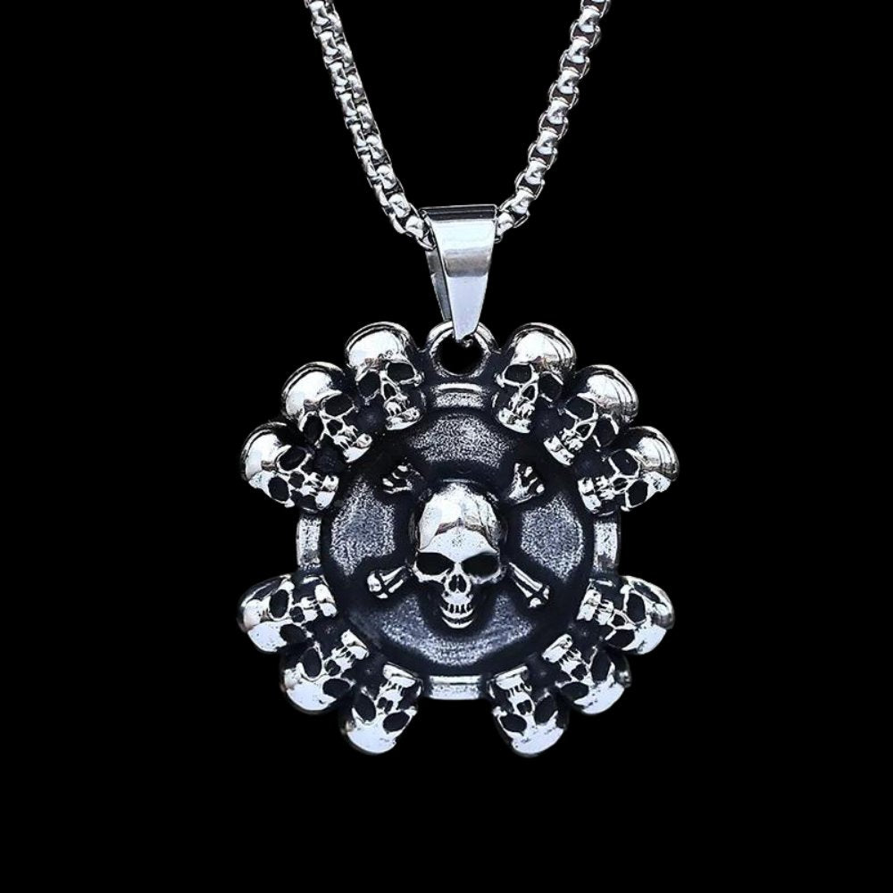 Dead Men Tell No Tales Skull Pendant - Chrome Cult