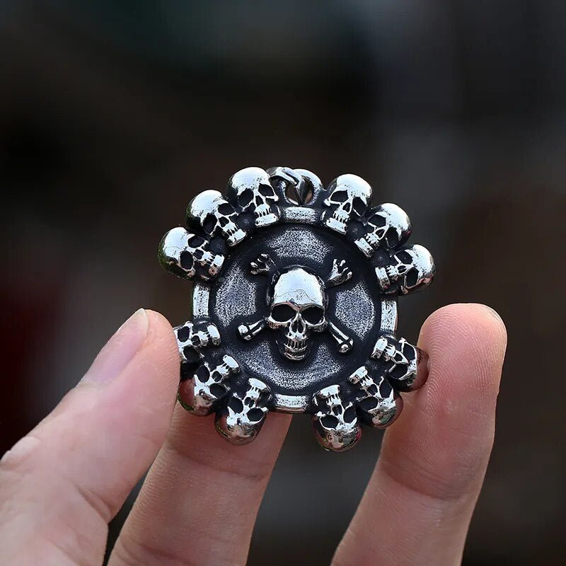 Dead Men Tell No Tales Skull Pendant - Chrome Cult