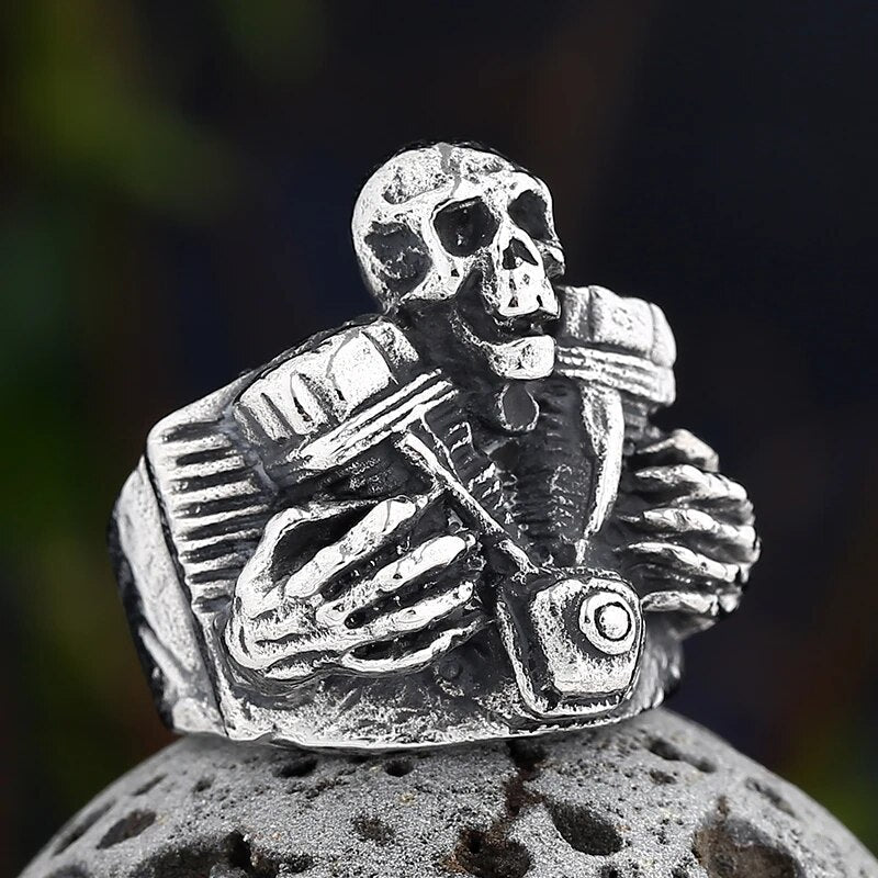 Deaths Motorcycle Club Skull Pendant - Chrome Cult