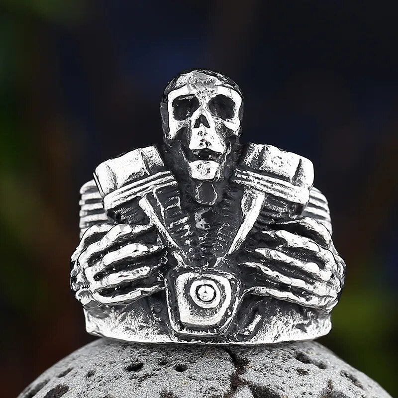 Deaths Motorcycle Club Skull Pendant - Chrome Cult