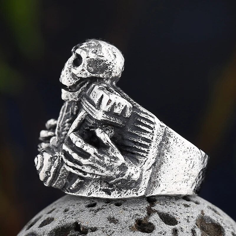 Deaths Motorcycle Club Skull Pendant - Chrome Cult