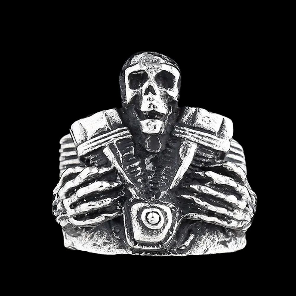 Deaths Motorcycle Club Skull Pendant - Chrome Cult