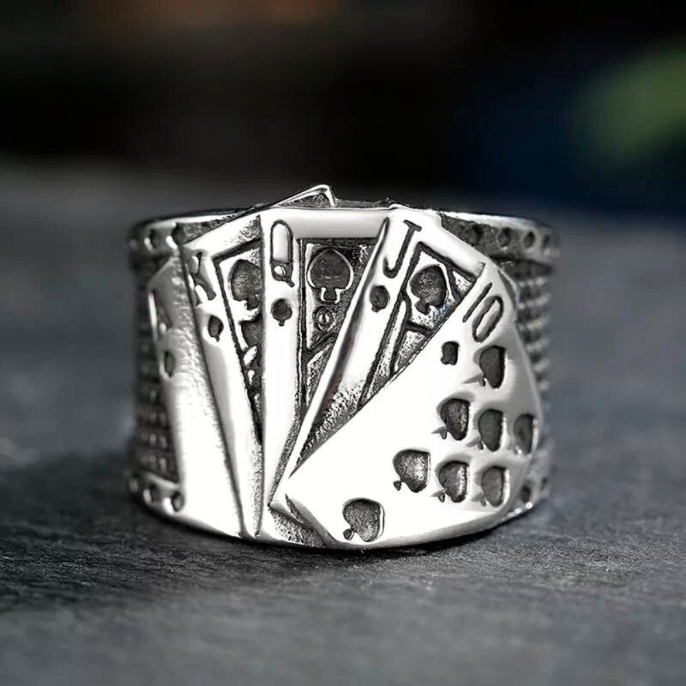 Deck Of Cards Ring - Chrome Cult