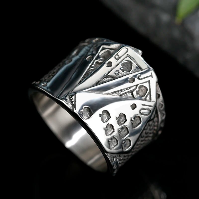 Deck Of Cards Ring - Chrome Cult