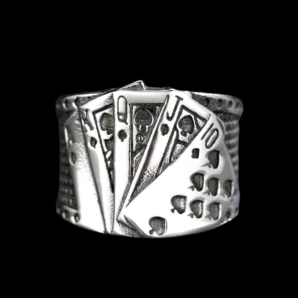 Deck Of Cards Ring - Chrome Cult