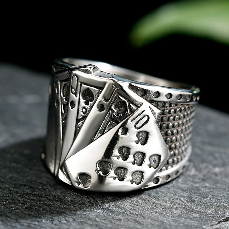 Deck Of Cards Ring - Chrome Cult
