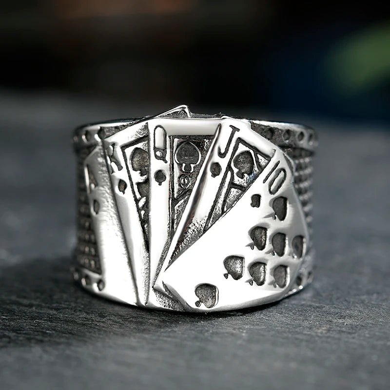 Deck Of Cards Ring - Chrome Cult