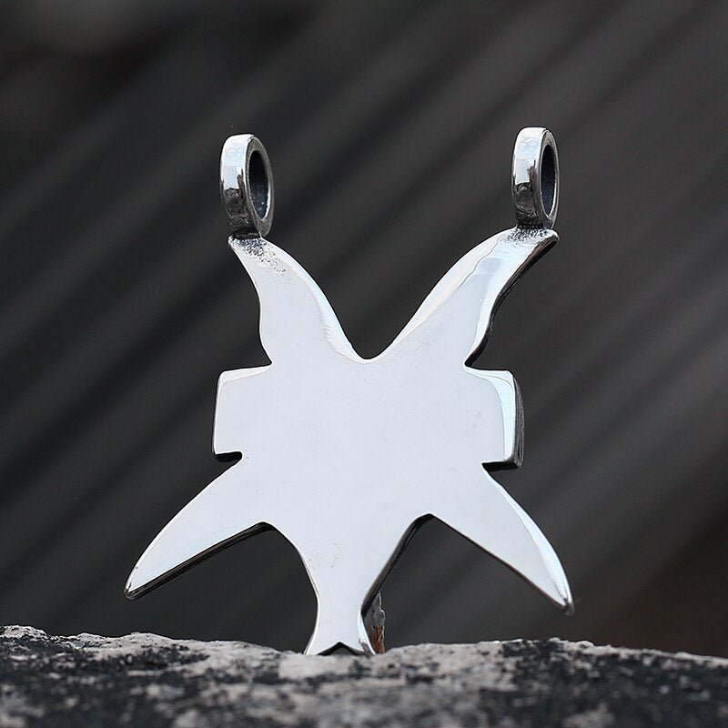 Devil Hands Pentagram Pendant - Chrome Cult