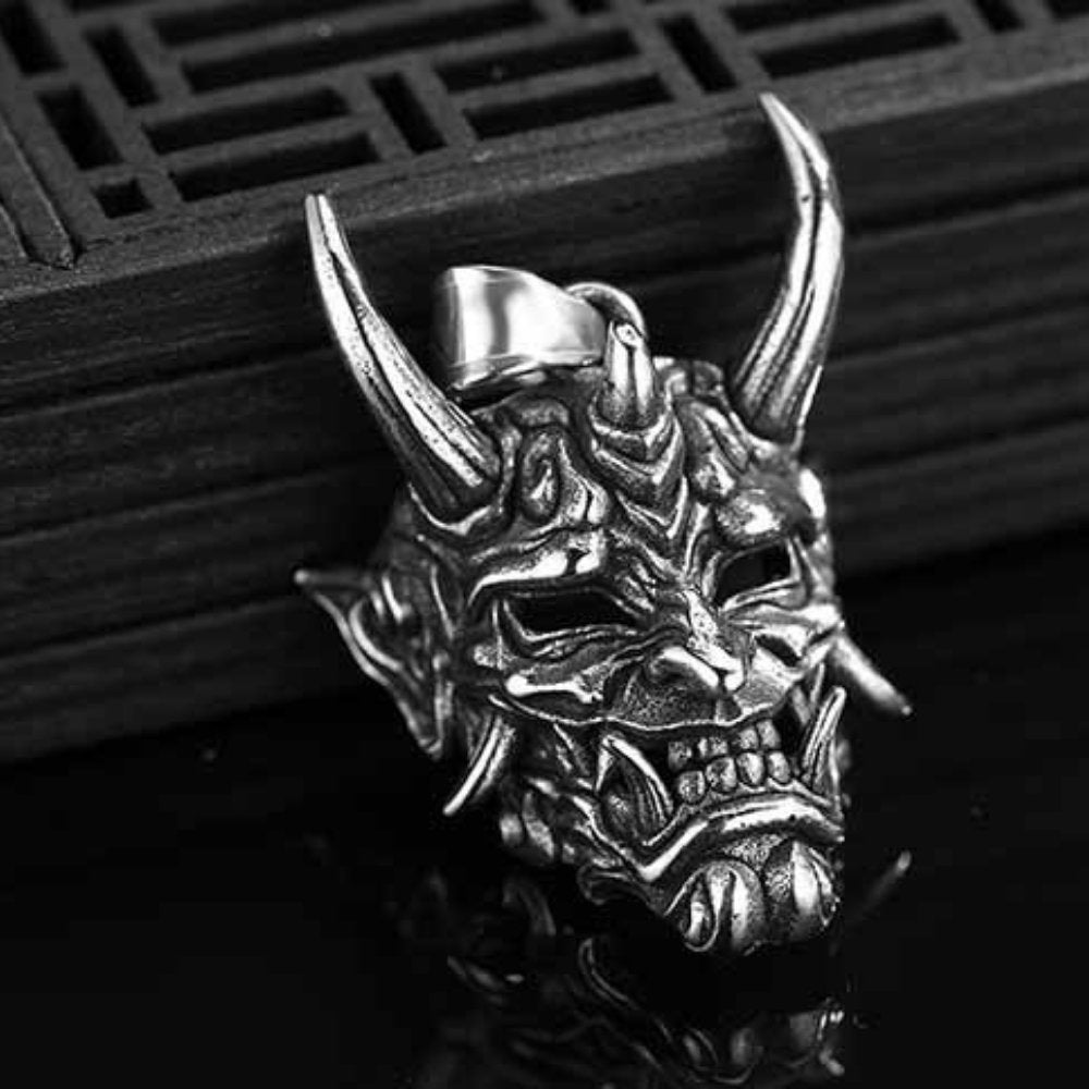 Devil Horned Skull Mask Pendant