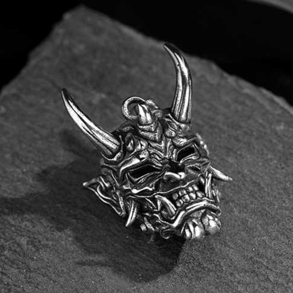 Devil Horned Skull Mask Pendant