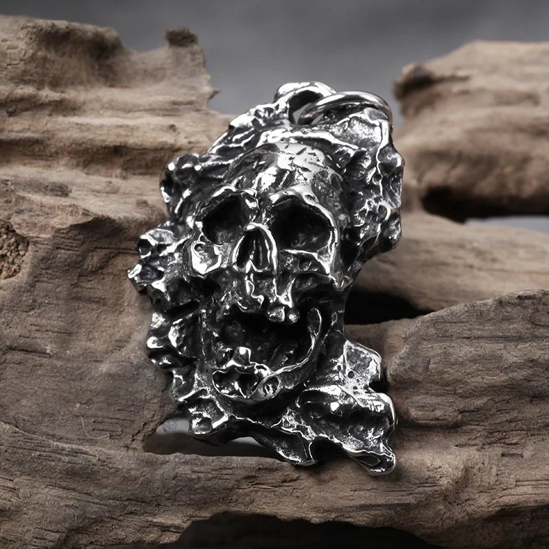 Devils Den Skull Pendant - Chrome Cult
