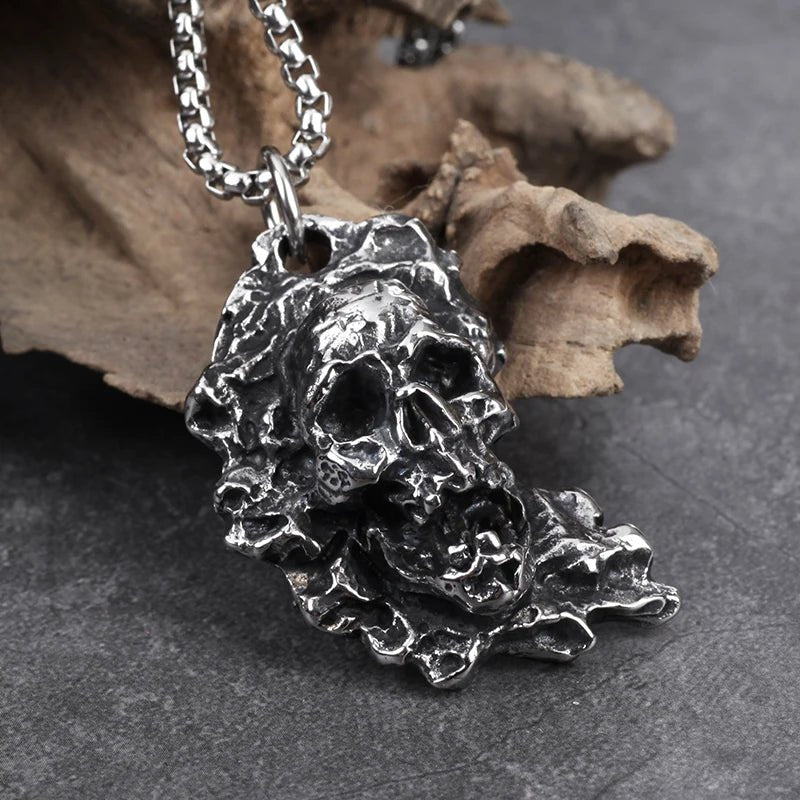 Devils Den Skull Pendant - Chrome Cult
