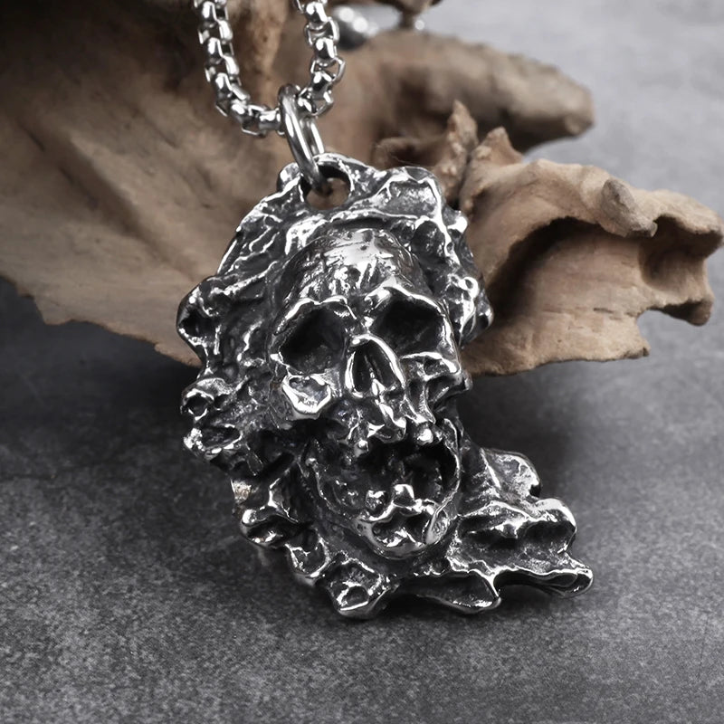 Devils Den Skull Pendant - Chrome Cult