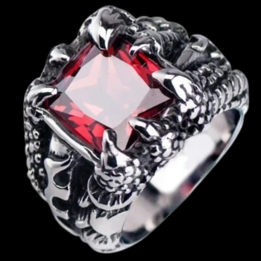 Dragon Claw Crystal Ring - Chrome Cult