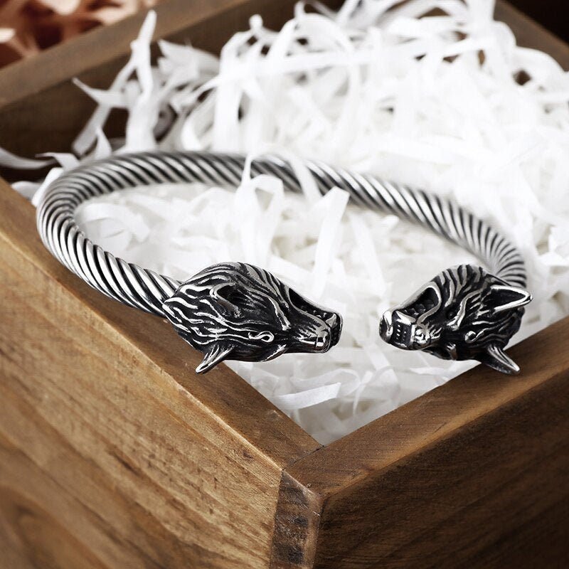 Dragon Open Cuff Bracelet - Chrome Cult
