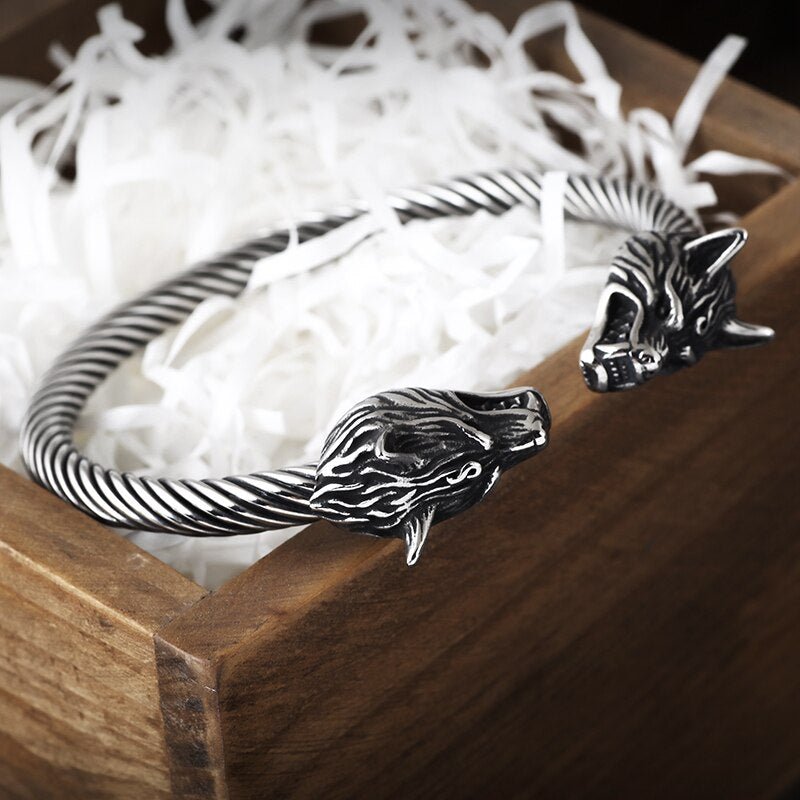 Dragon Open Cuff Bracelet - Chrome Cult