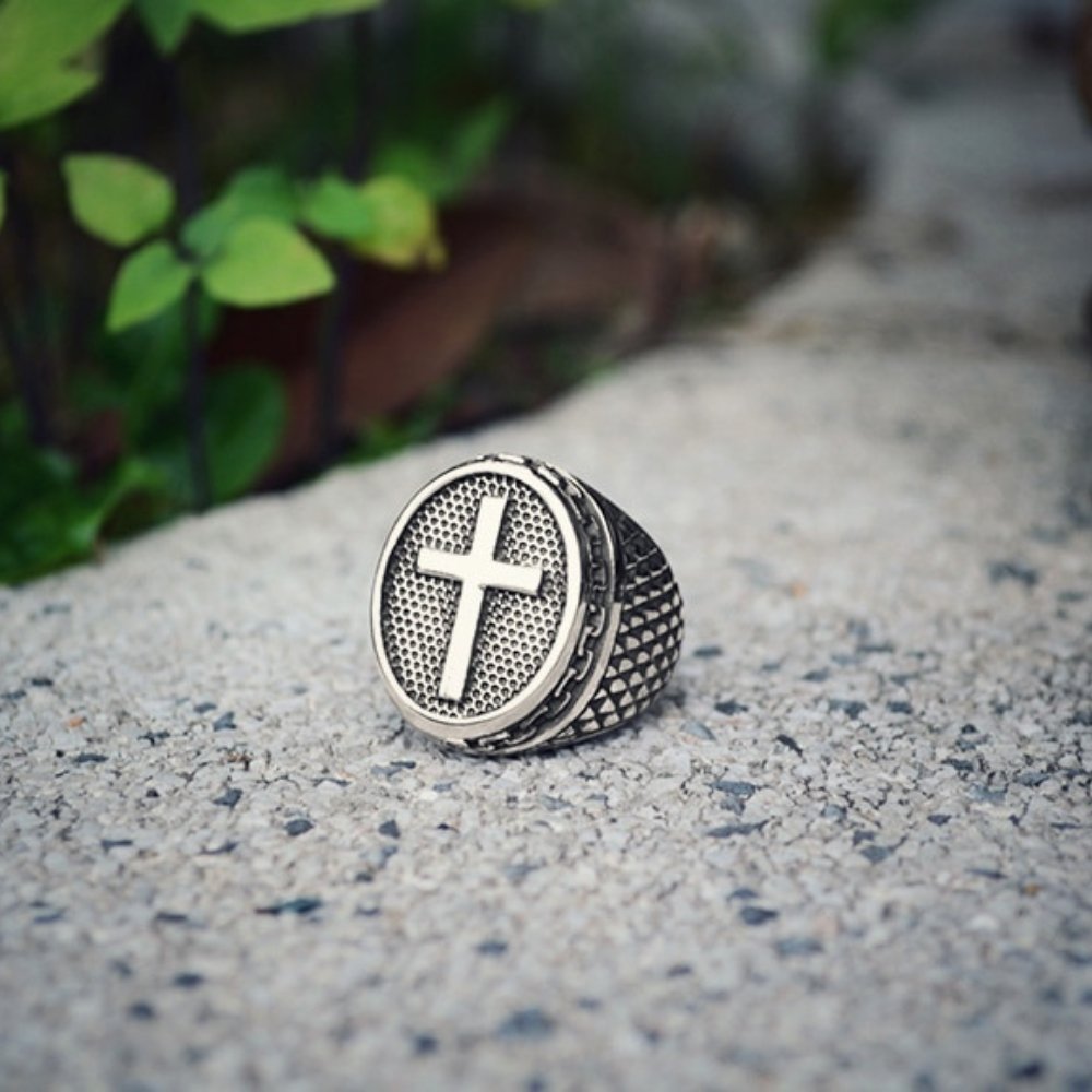 Dragon Scale Cross Ring