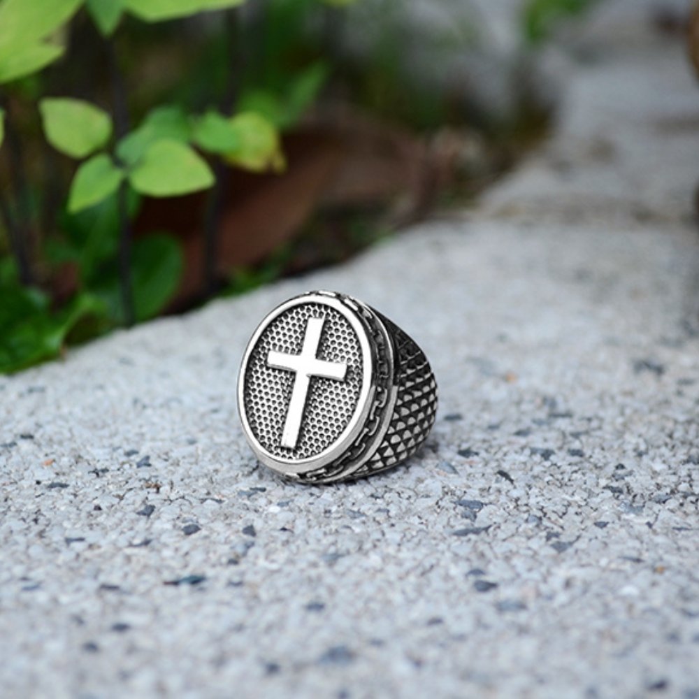 Dragon Scale Cross Ring