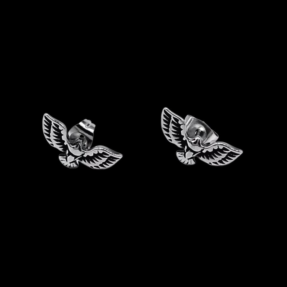 Eagle Stud Earrings - Chrome Cult