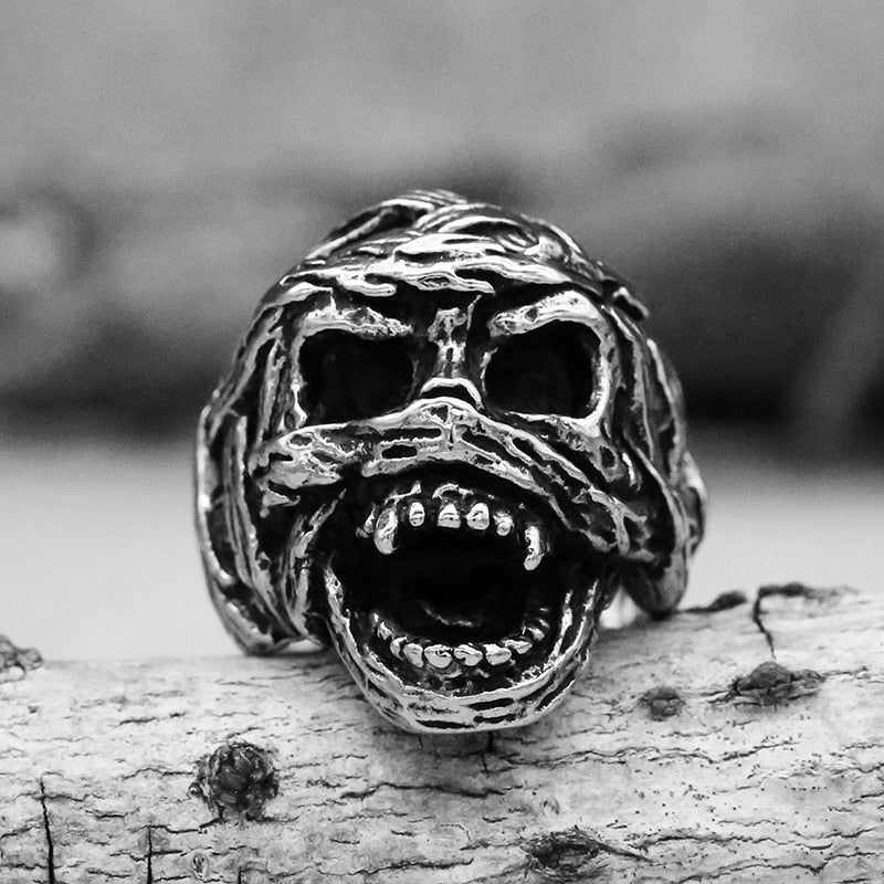 Egyptian Ancient Mummy Skull Ring