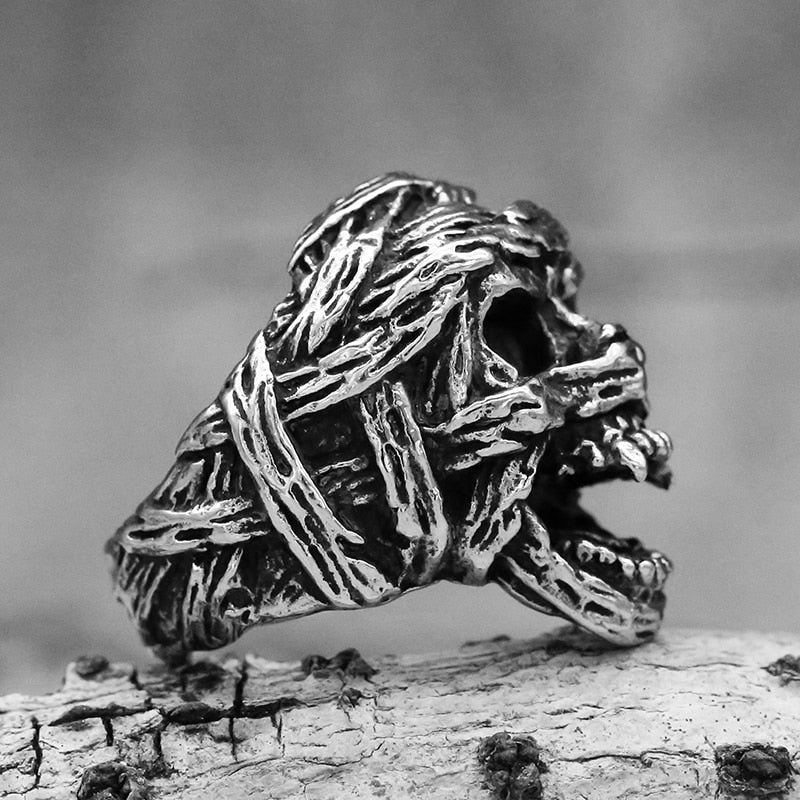 Egyptian Ancient Mummy Skull Ring