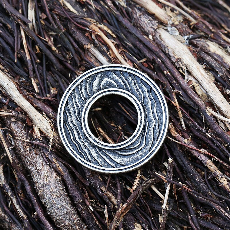 Elder Futhark Runes Wheel Pendant