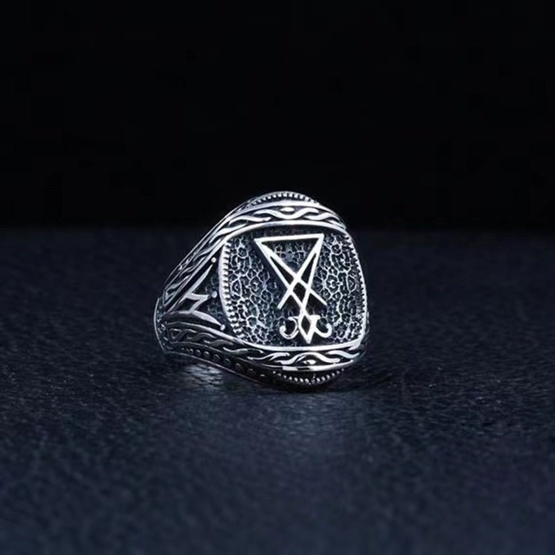 Enchanted Lucifer Seal of Satan Signet Ring
