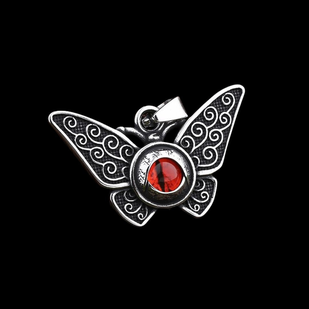 Evil Eye Butterfly Pendant - Chrome Cult