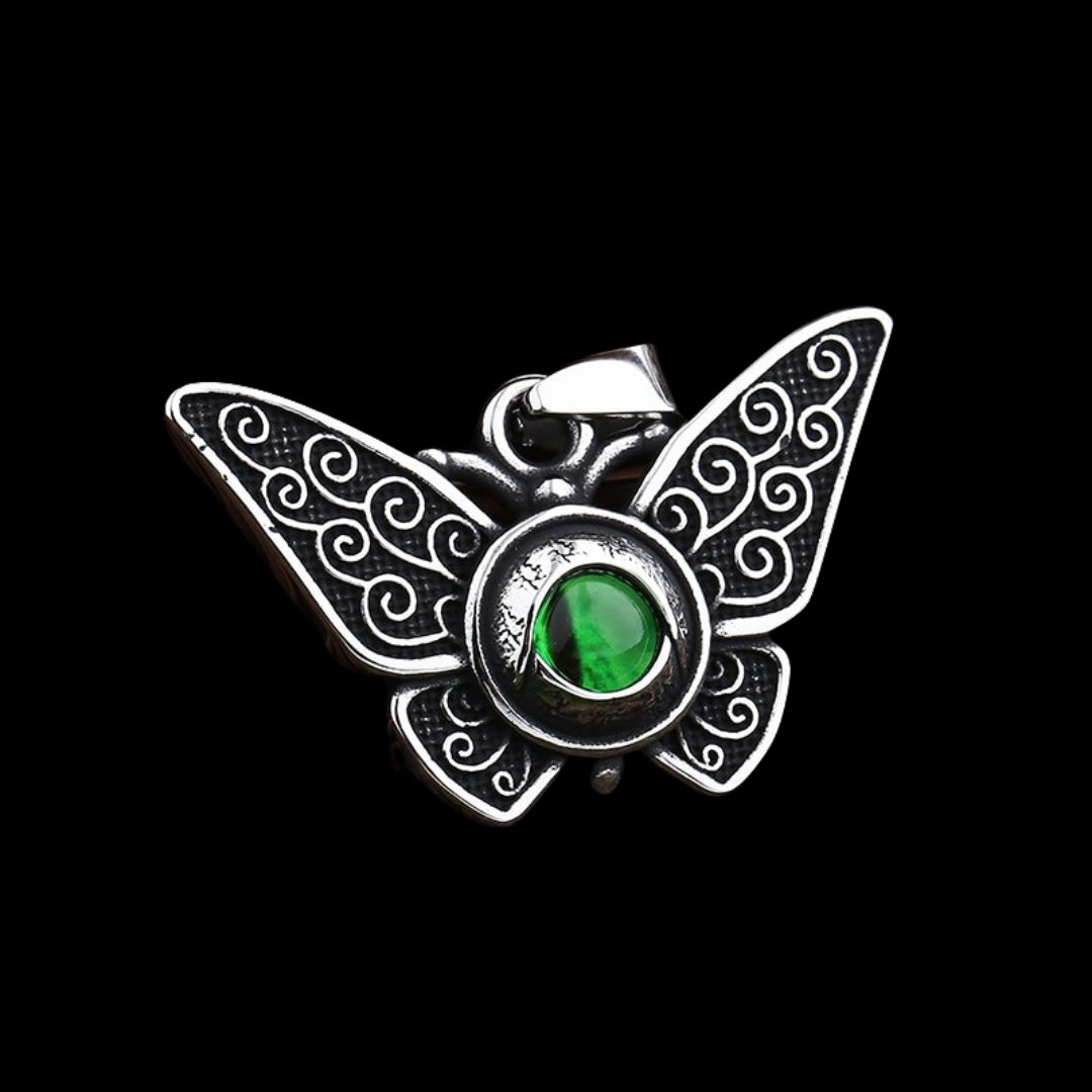 Evil Eye Butterfly Pendant - Chrome Cult