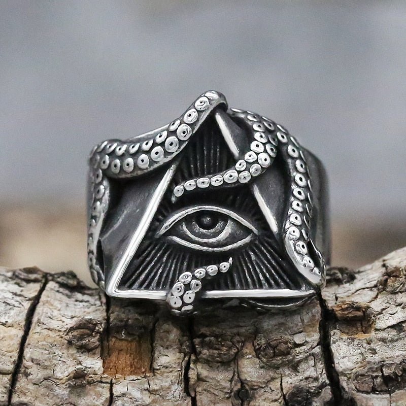 Eye Of Providence Octopus Tentacle Ring