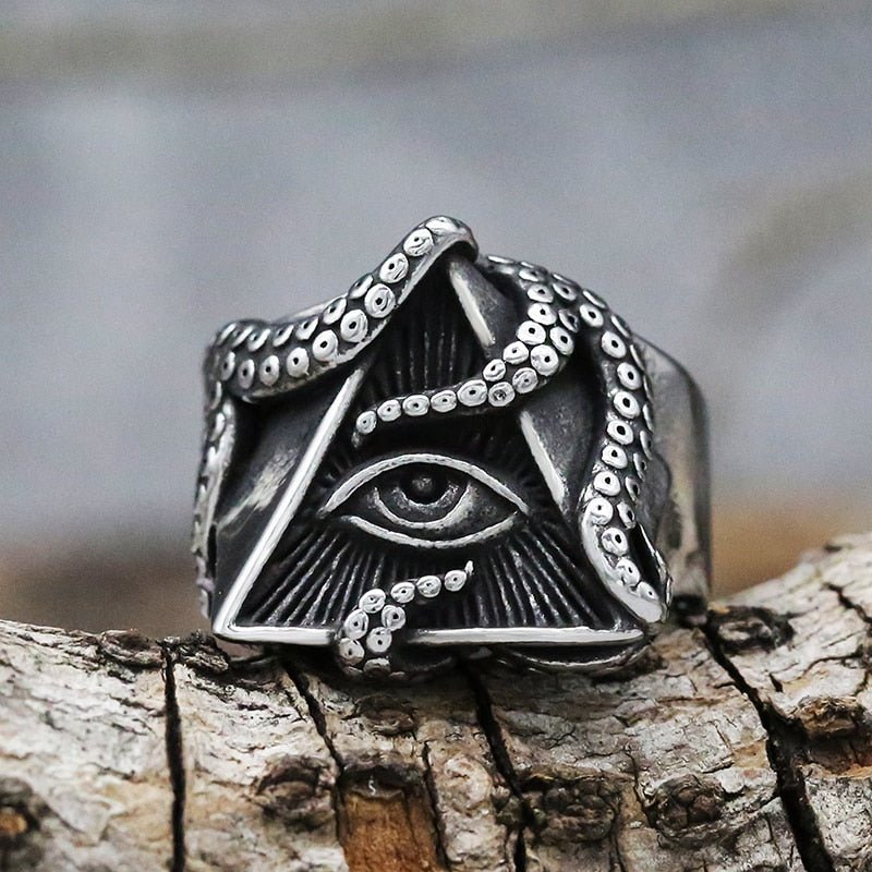 Eye Of Providence Octopus Tentacle Ring