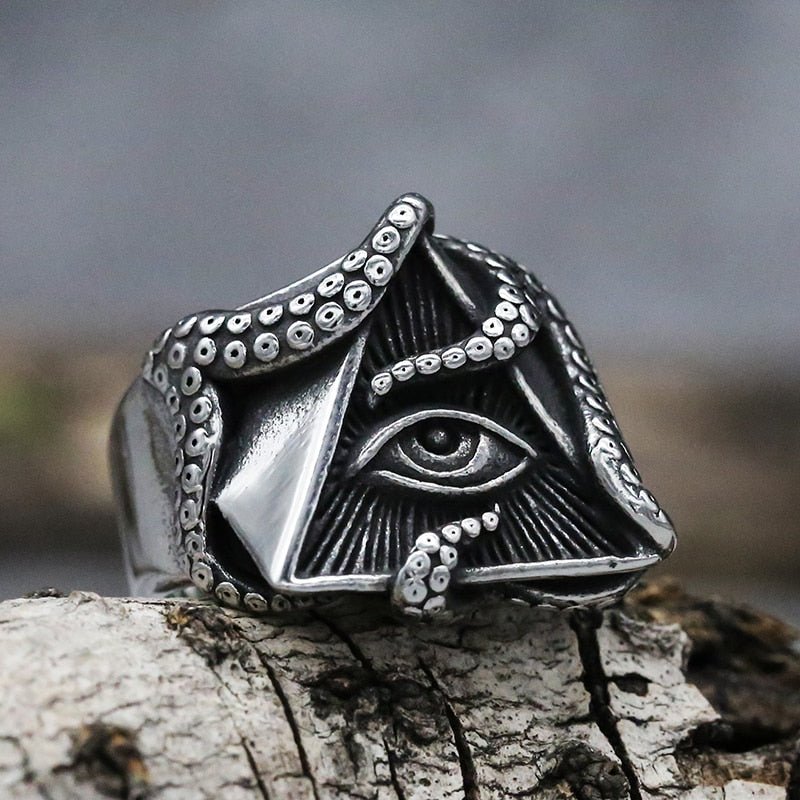 Eye Of Providence Octopus Tentacle Ring