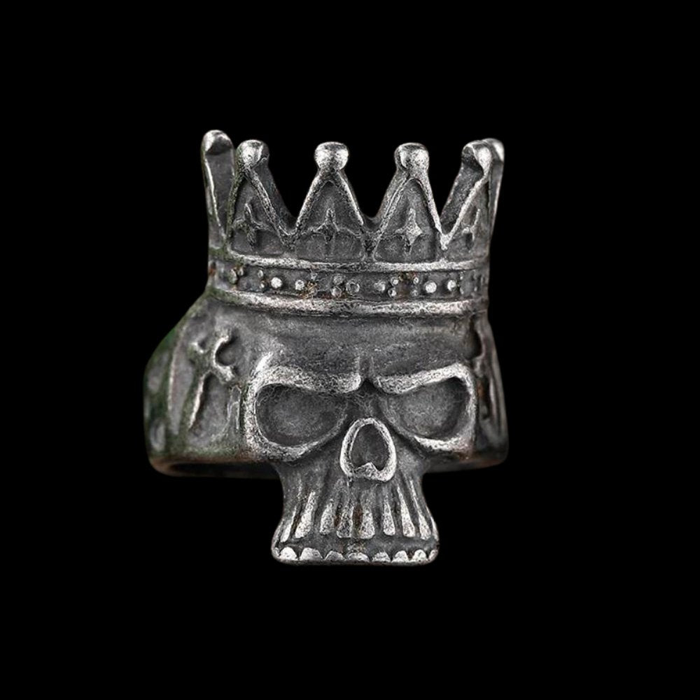 Fallen Ruler Skull Ring - Chrome Cult