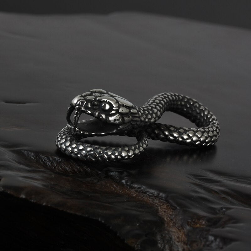 Fanged Snake Pendant - Chrome Cult