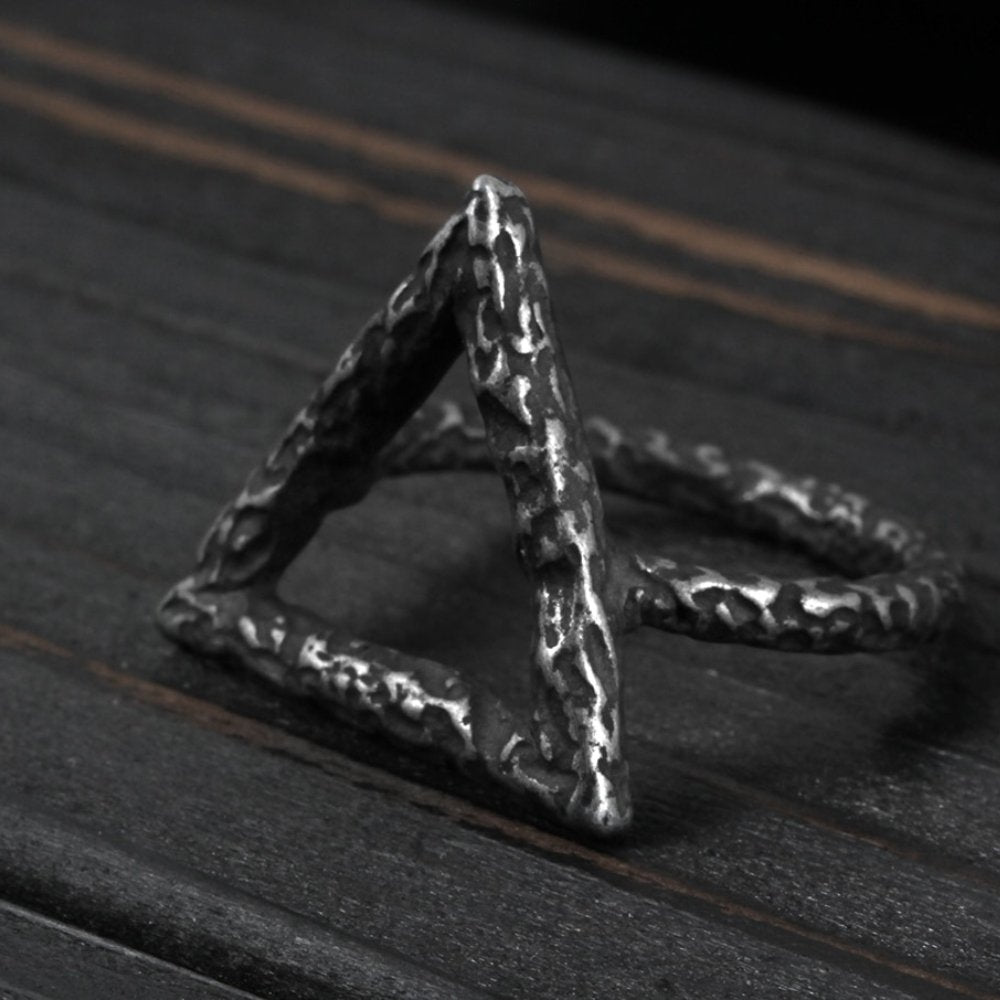 Fire Element Wicca Triangle Ring