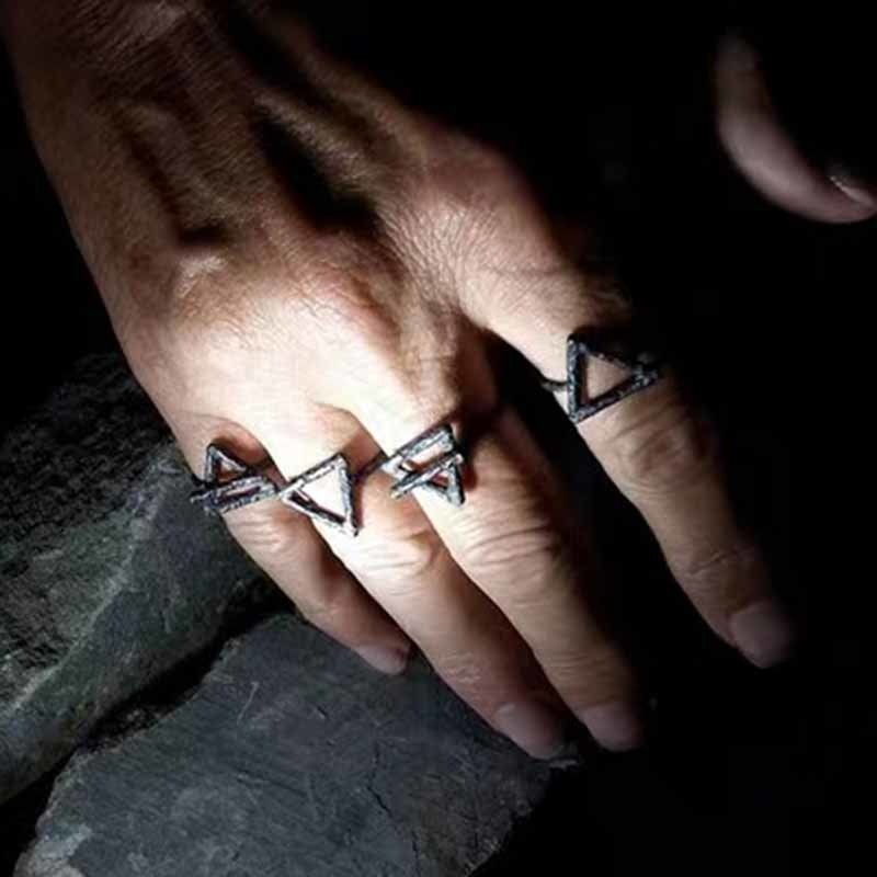 Fire Element Wicca Triangle Ring